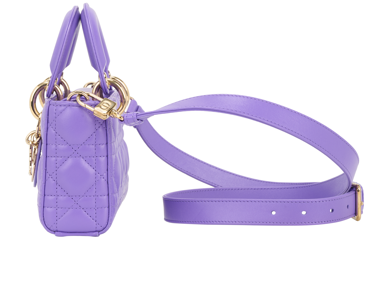 D-Joy Small, &pound;2,800, Handbags, Purple, Leather, Bottom view